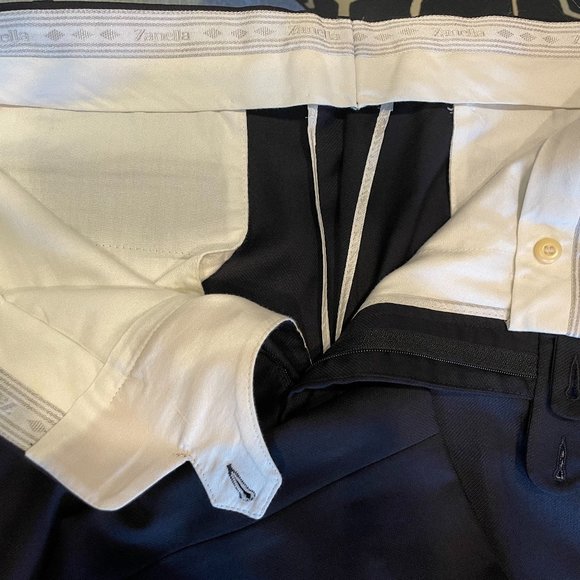 BLACK MENS DRESS PANT ZANELLA. ITALIAN MANUFACTURED - Picture 1 of 6